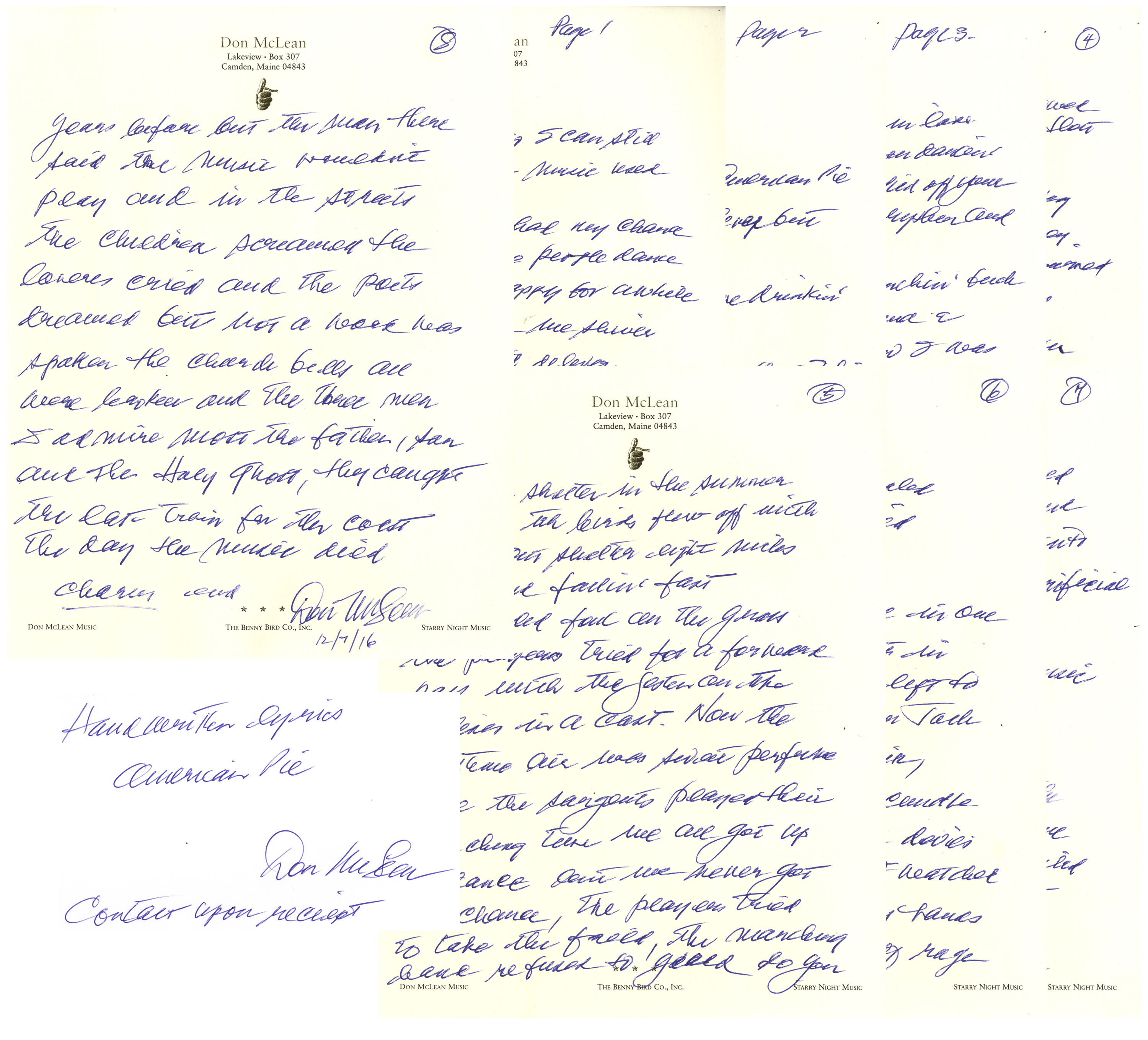 z Don-McLean-American-Pie-Handwritten-Lyrics-52711